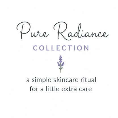 Pure Radiance Collection graphic featuring a simple skincare ritual for a little extra care