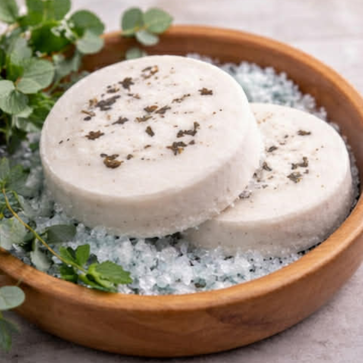 Calm Ritual Trio scent guide describing Lavender, Balance with lavender and peppermint, and Clean Slate with spearmint and eucalyptus.